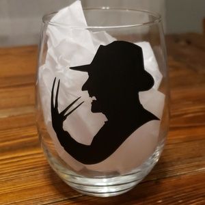 Handmade stemless wine glass